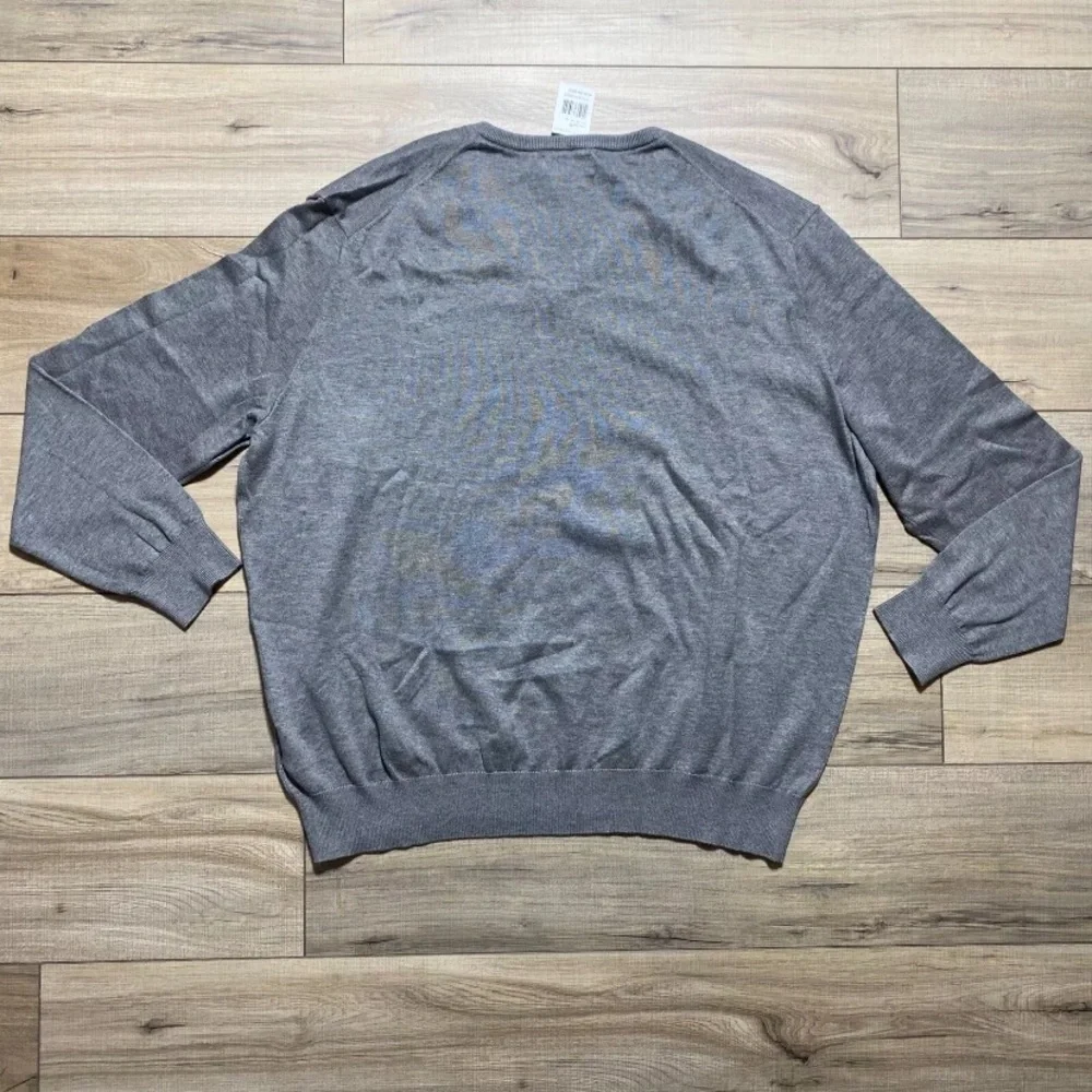 Polo Ralph Lauren Men’s Pima Cotton V-Neck‎ Long Sleeve Sweater Gray Size XXL